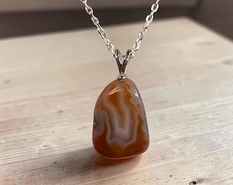 Collar de ágata del lago Superior en plata de ley 925