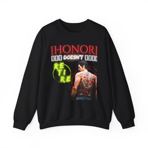 Yakuza Like a Dragon Unisex Sweatshirt, Gaming Crewneck Jumper, Japanese Videogame Merch, Gamer Gift, Cosplay Costume, Gaming Apparel