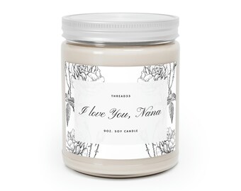 Ik hou van je, Nana, geurkaars, 9oz, oma cadeau, cadeau voor oma, Kerstmis voor oma, Moederdag cadeau, vakantiecadeau voor oma
