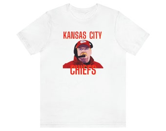 Kansas City Chief's Football, Andy Reid, Super Bowl, NFL Football, Jersey Short Sleeve Tee
