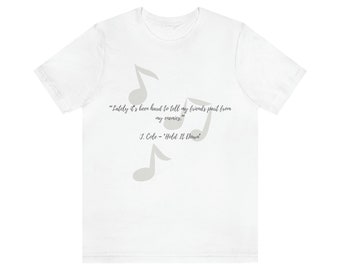 Tienilo premuto, J. Cole, Camicia J. Cole, Testi musicali, Camicia lirica musicale, Maglietta grafica, Musica, Camicia musicale, Maglietta, Maglietta, Hip Hop, Maglietta rap