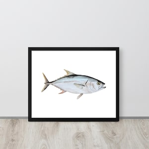 Watercolor Tuna Fish in Framed poster