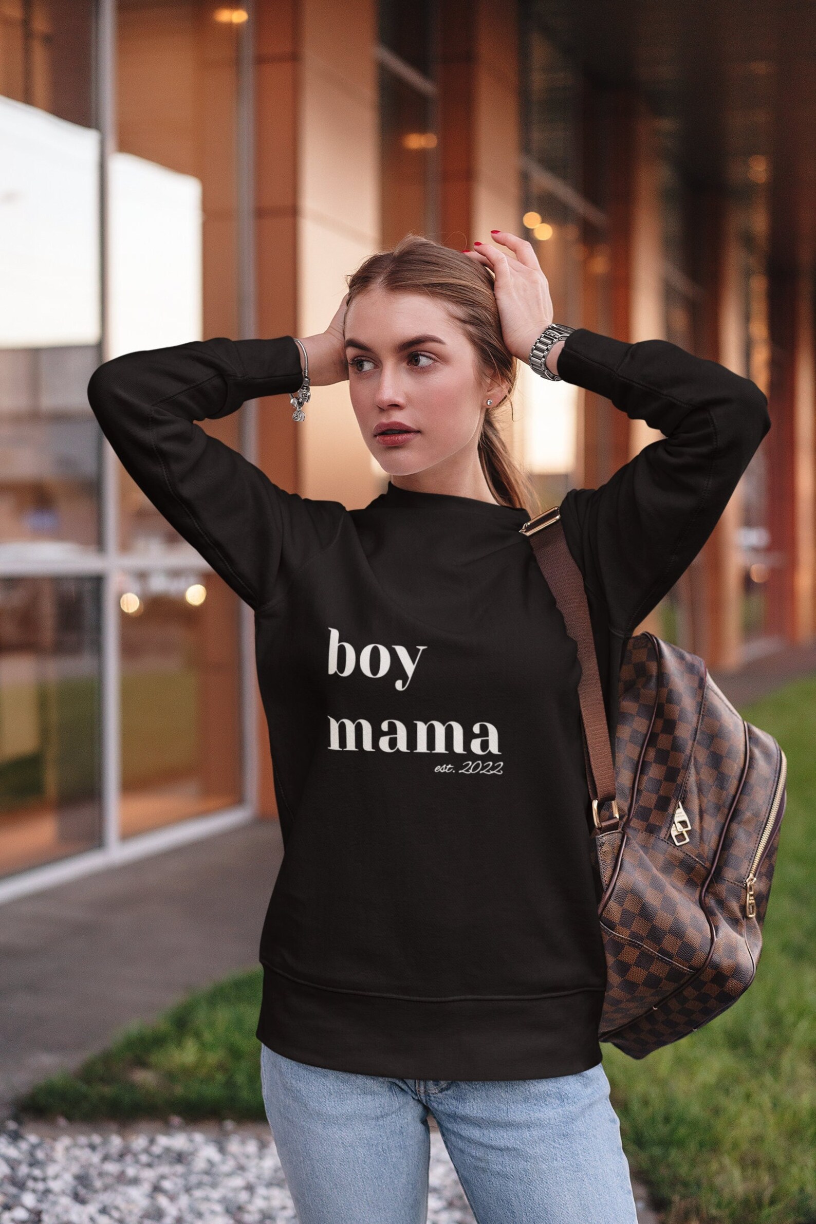 Custom Boy Mom Sweatshirt Mama Sweater Gift for Her Gift Etsy