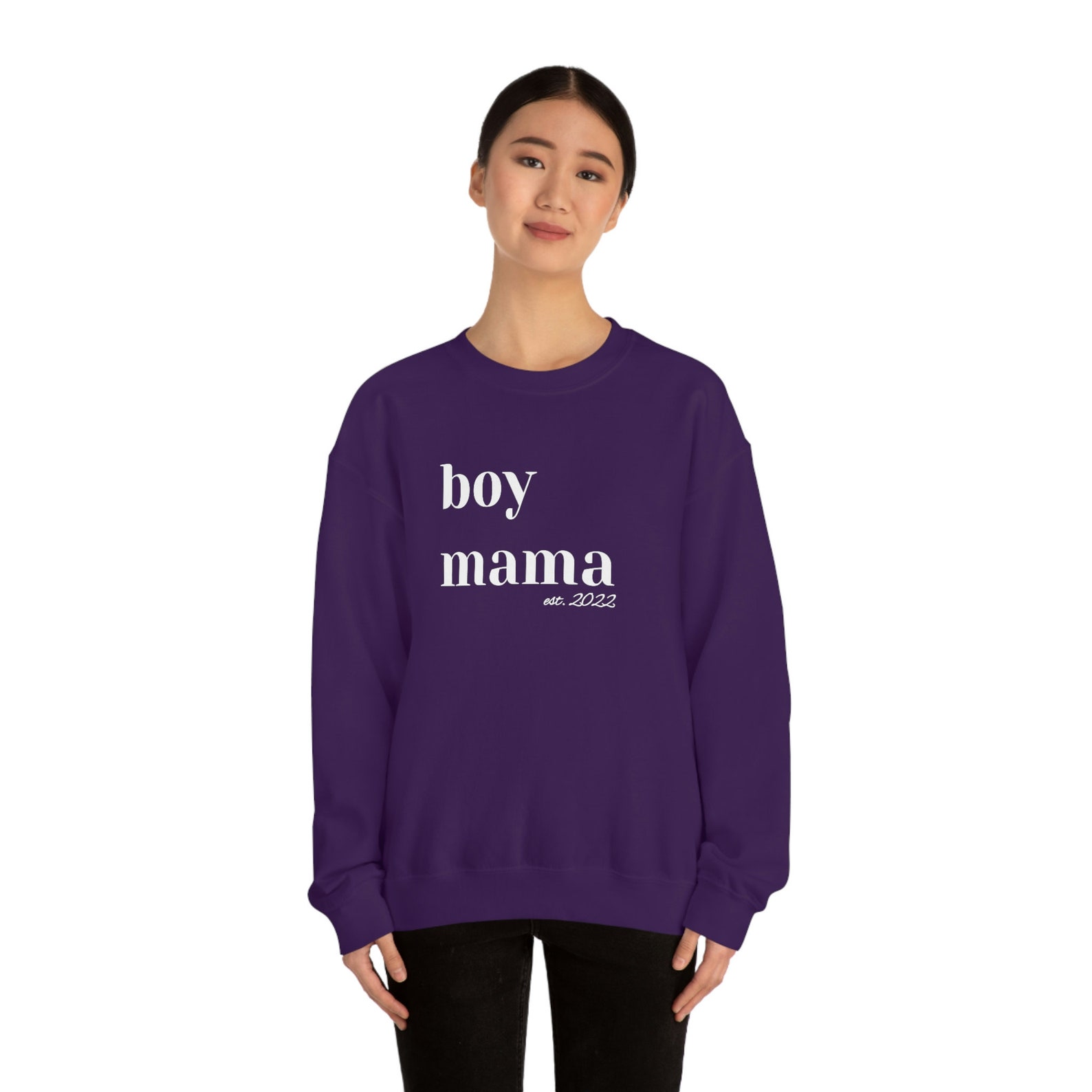 Custom Boy Mom Sweatshirt Mama Sweater Gift for Her Gift Etsy