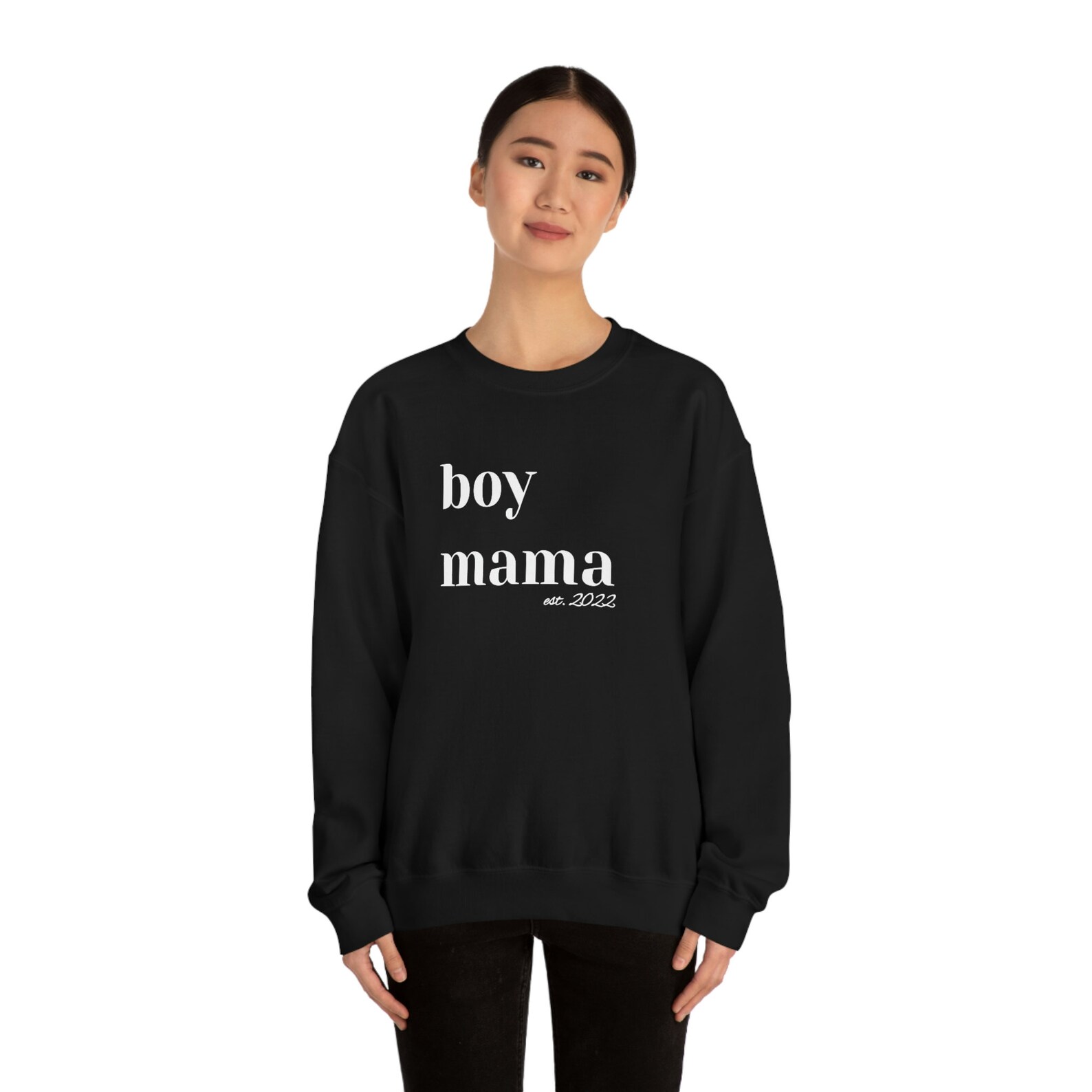 Custom Boy Mom Sweatshirt Mama Sweater Gift for Her Gift Etsy