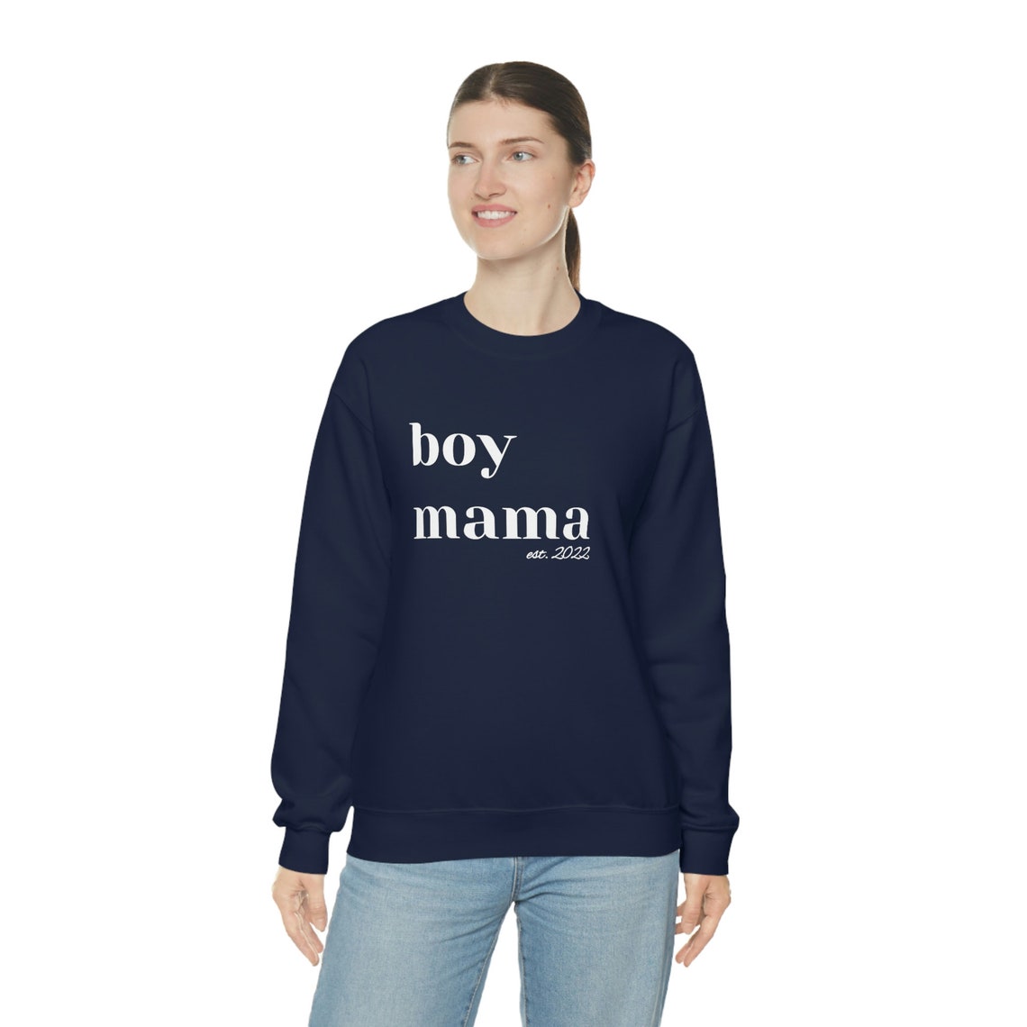 Custom Boy Mom Sweatshirt Mama Sweater Gift for Her Gift Etsy