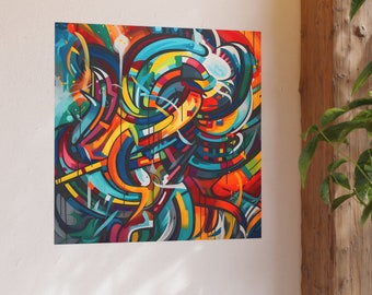Abstract Art, Graffiti, Poster, Original Art, Vibrant Colors