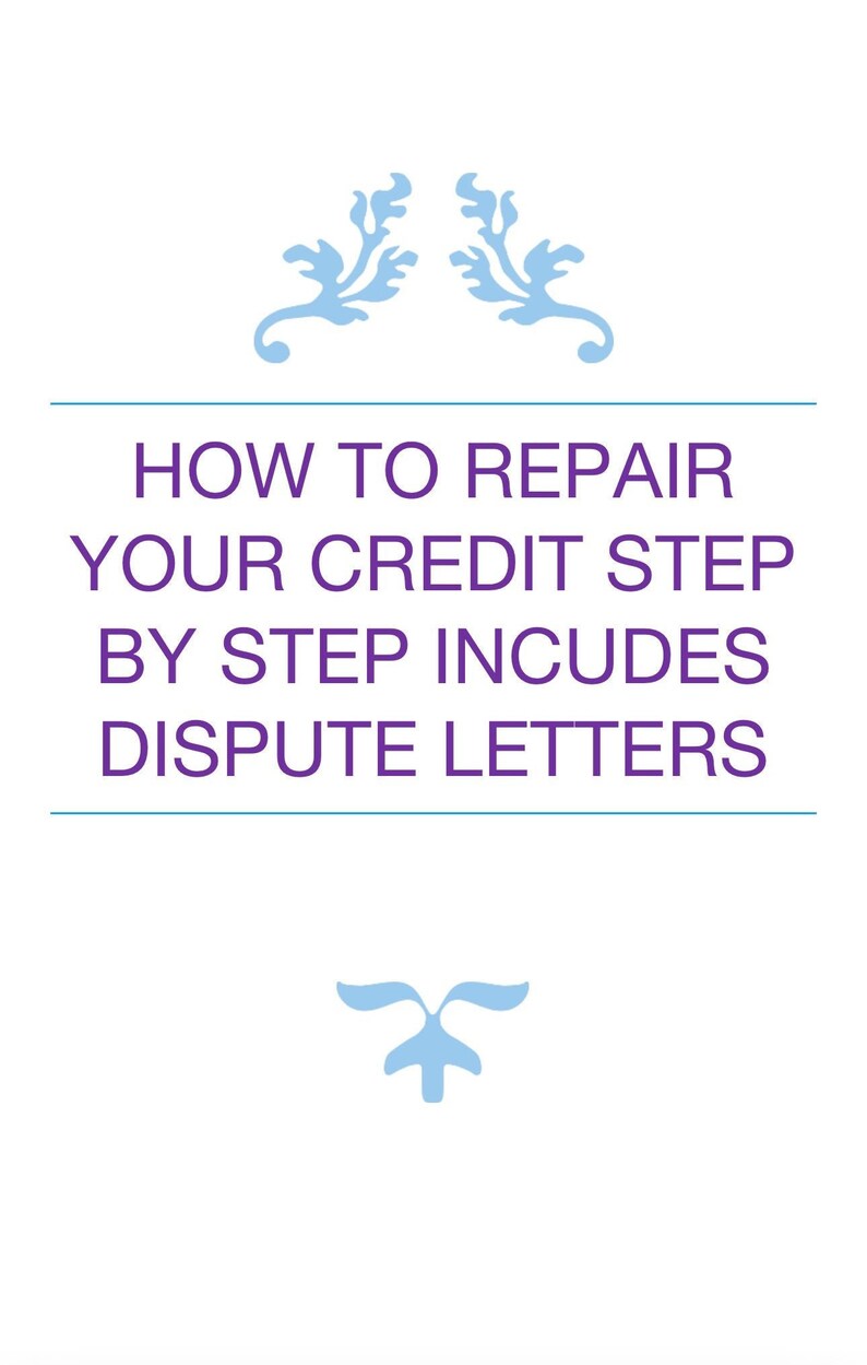 How to Repair Your Credit Step by Step With the Dispute Etsy