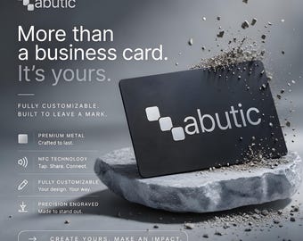 Custom Full Metal NFC Business Card, Tap Card (2-Sided)