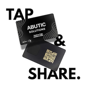 Custom Full Metal NFC Business Card, Tap Card (Front + QR Back)