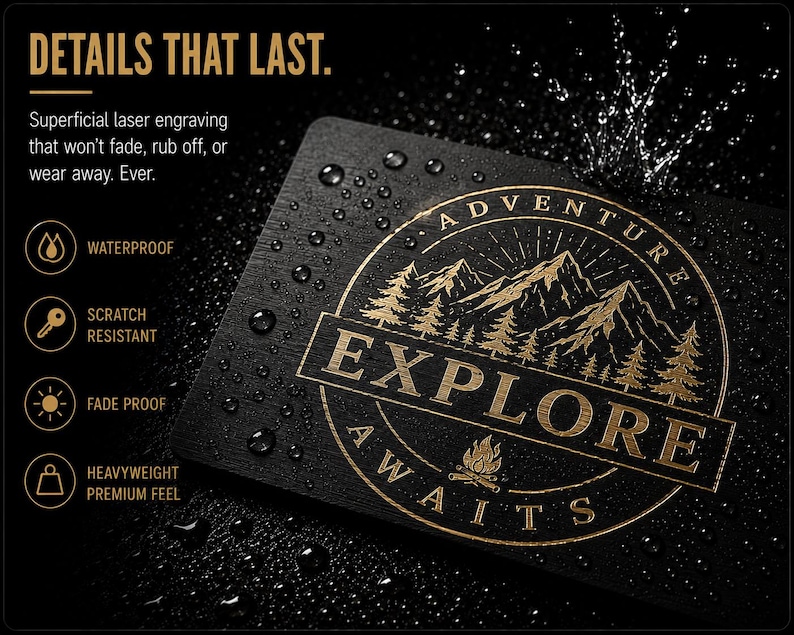 Custom Full Metal NFC Business Card, Tap Card (2-Sided) image 5