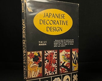 Tourist Library - Japanese Decorative Design by Taiji Maeda (1957) Vintage Hardcover Book