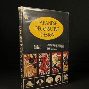 Tourist Library - Japanese Decorative Design by Taiji Maeda (1957) Vintage Hardcover Book