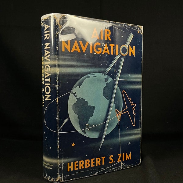 Eerste druk - Air Navigation door Herbert S. Zim (1943) Vintage hardcover boek