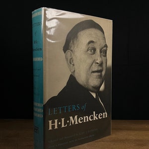 Segunda impresión - Cartas de H. L. Mencken (1973) Libro de tapa dura vintage
