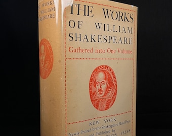 The Works of William Shakespeare Gathered into One Volume (1938) Vintage Hardcover Book