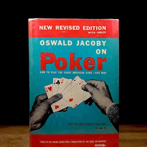 Oswald Jacoby on Poker (1947) vintage hardcover boek