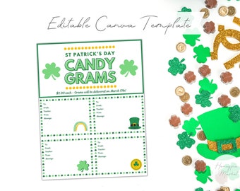 St. Patrick's Day Candy Gram Tags Template