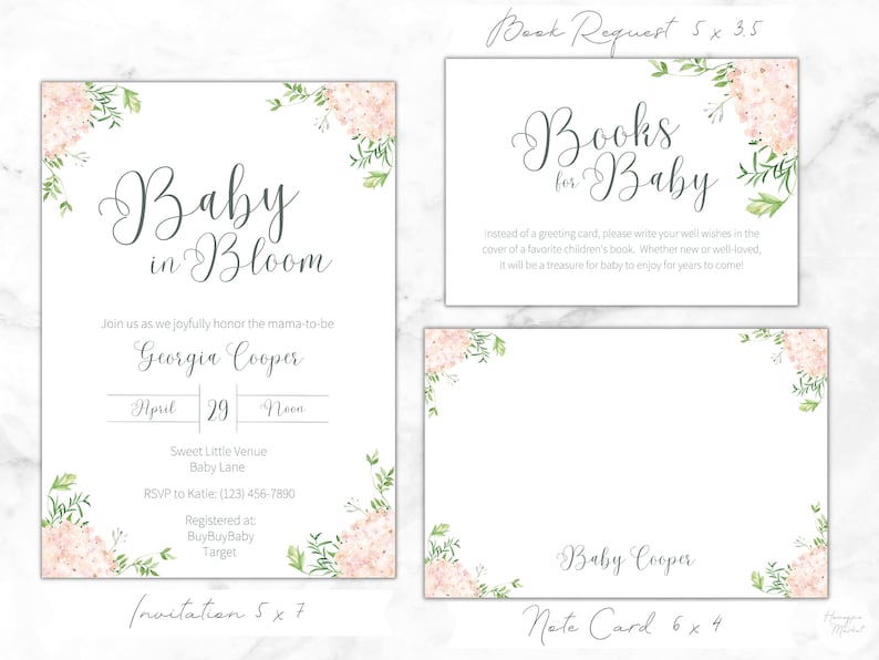 Baby in Bloom Template Bundle - Etsy