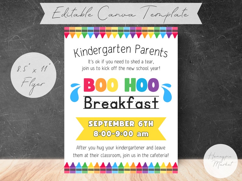 Boo Hoo Breakfast Flyer Canva Template - Etsy