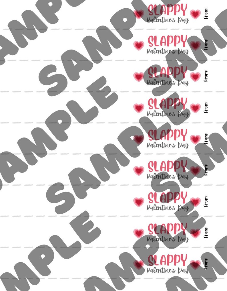 Valentine Slap Bracelet Printable Cards for Kids (instant Download) - Etsy