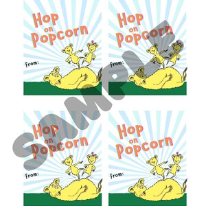 Instant Download Dr. Seuss Printable Kids Class Tag, Hop on Pop ...