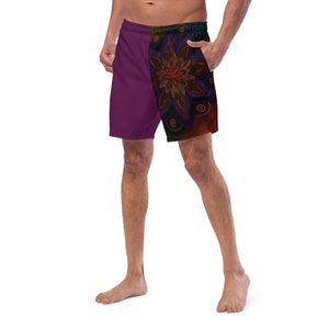 Orange Swirl Badehose