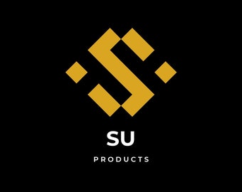 May include: A gold geometric logo with the letters "SU" and the text "PRODUCTS" below it.