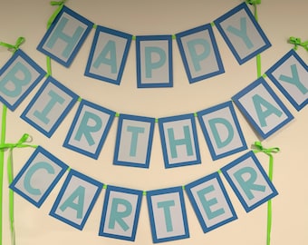 Custom Happy Birthday Banner / Birthday Banner /Birthday Garland / Happy Birthday Sign / Birthday Sign