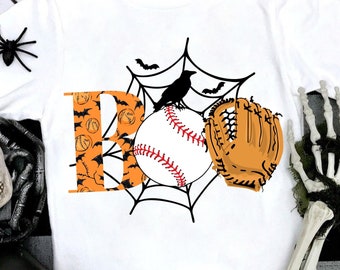 Halloween Baseball Shirt png Halloween Sports png Halloween Boys Halloween DTF Kids Halloween Boo Sawgrass Sublimation Tball png Softball