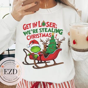 We stelen kerst png, grappige kerst png, kerstfiguren png, retro kerst png, kerstman png, kerstshirtsublimatie