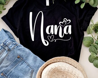 Nana SVG, Nana Corazón Svg, Nana Camisa Svg, Cricut Maker, Abuela Svg, Bendita Nana, Amor Nana Svg, Mejor Nana Svg DTF DTG Regalo Nana png