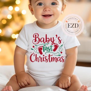 Babys 1st Christmas PNG, Baby&#39;s First Christmas, 1st Christmas Holiday Sawgrass Sublimation, Jolly Santa, Cute Christmas png DTF/G Cameo 4