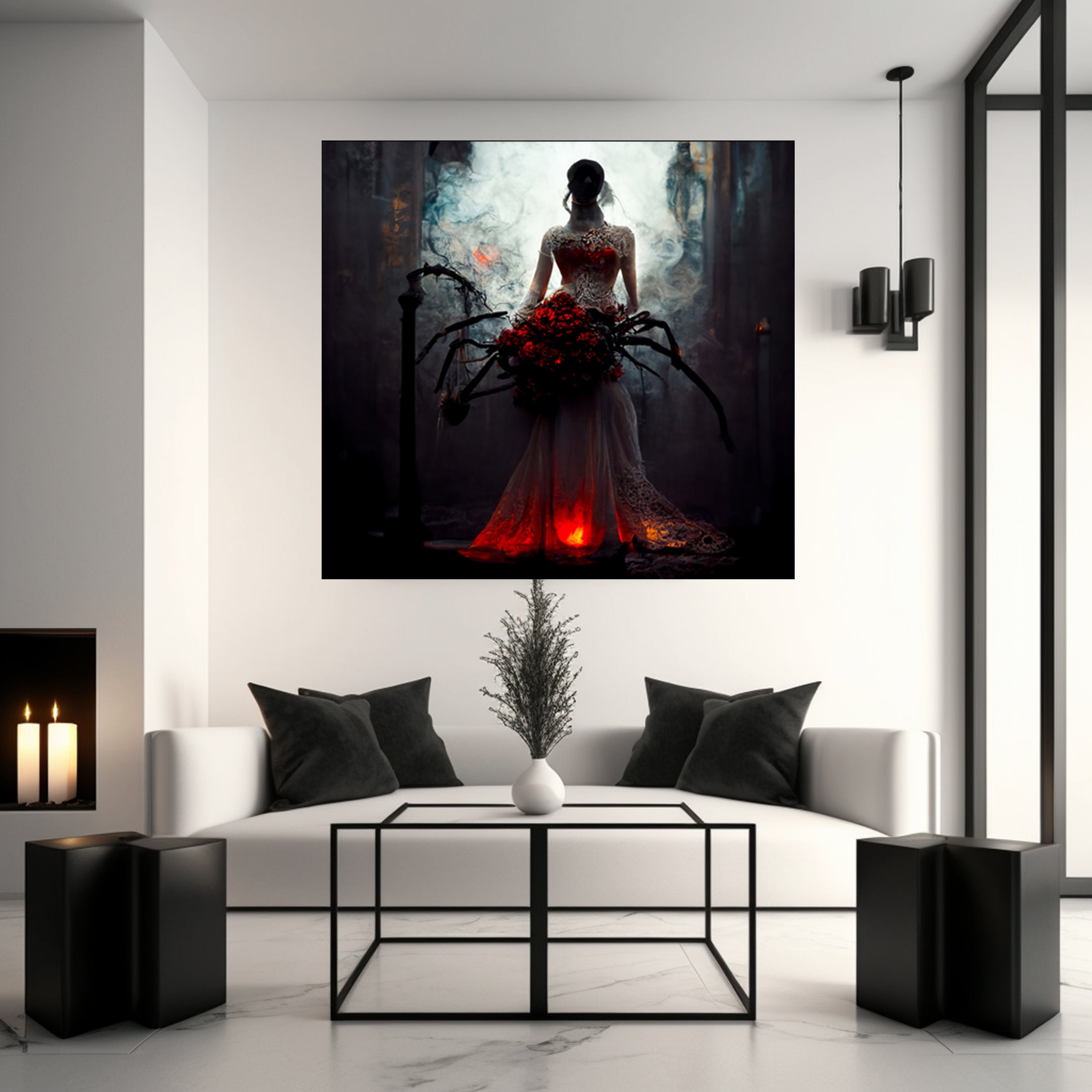 Gothic Wall Artabstract Dark Angeldigital Oil Paintingmoody Home — free download
