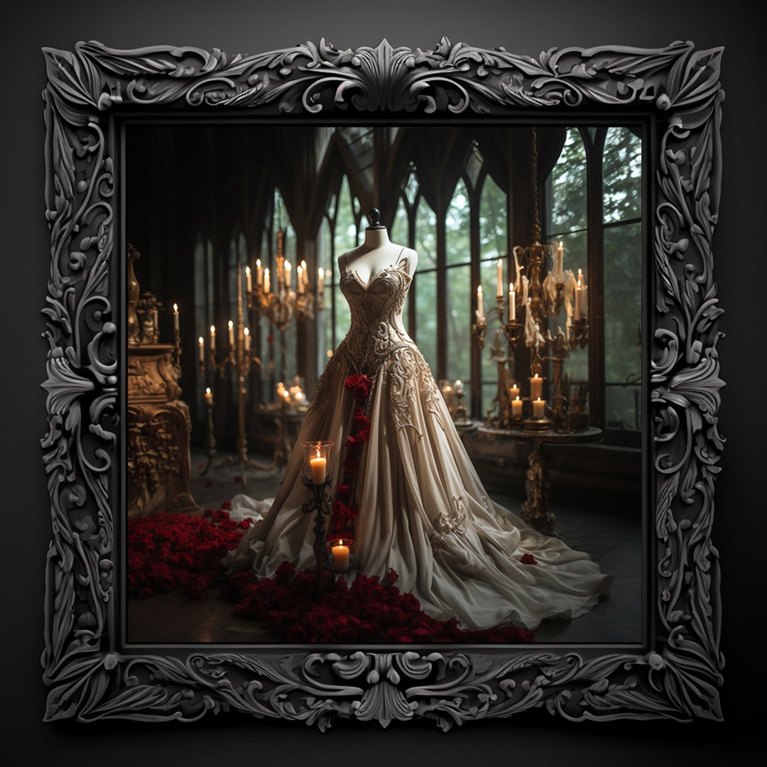 Victorian Goth Wall Artdigital Oil Paintingdark Etsy