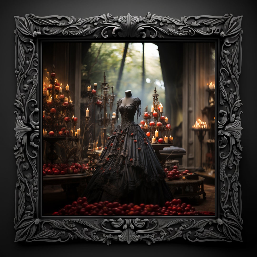 Victorian Goth Wall Artdigital Oil Paintingdark Etsy