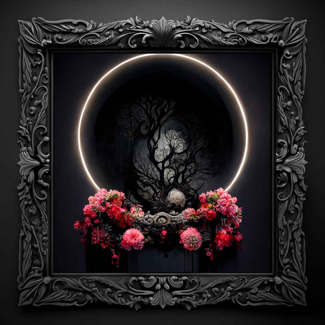 Gothic Moongate-abstract Digital Oil Painting-custom Printed Canvas ...