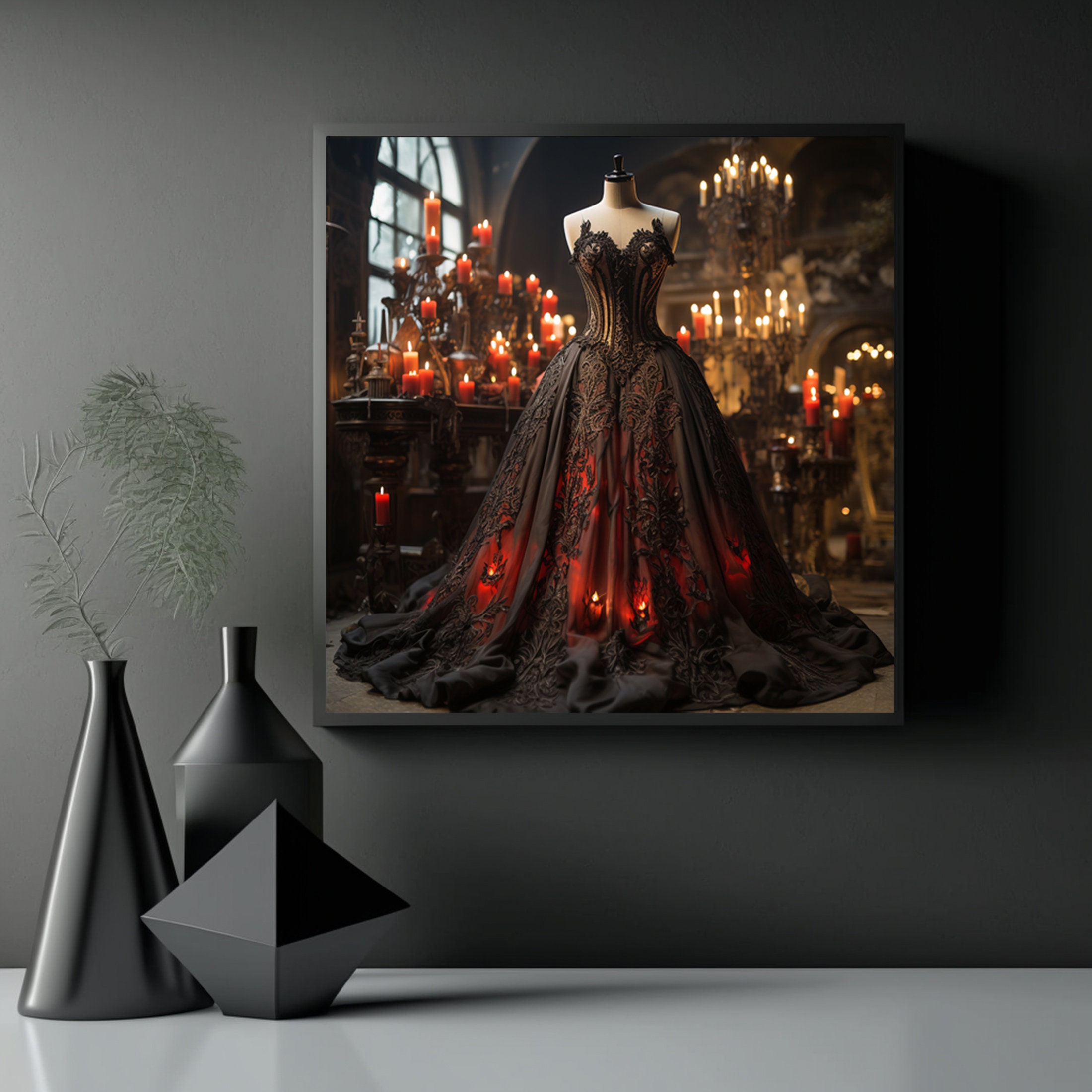 Victorian Goth Wall Artdigital Oil Paintingdark Academiarococo
