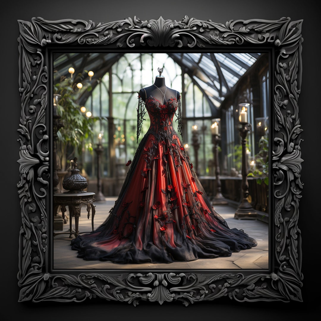 Victorian Goth Wall Artdigital Oil Paintingdark Academiarococo