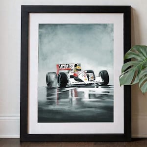アイルトン セナ （アート）① アイルトン・セナ モナコ 絵画：フォーミュラ1モータースポーツアート