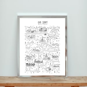 Benutzerdefinierte Beziehungskarte | Personalisierte Digitale Kunst | Einzigartiges Paar Geschenk