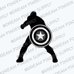 Capitan America con Star, Avengers SVG - File SVG scaricabile