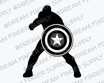 Captain America with Star, Avengers SVG - Downloadable SVG file