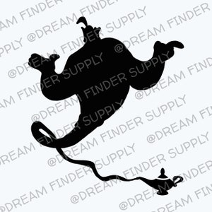 Genie and Lamp, Aladdin - Downloadable SVG file