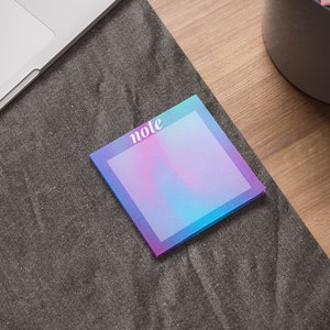 Purple and Blue Colorful Sticky Note, Post-It Notes Sticky Notepad, Vibrant Note Sticky, Colorful Office Supplies