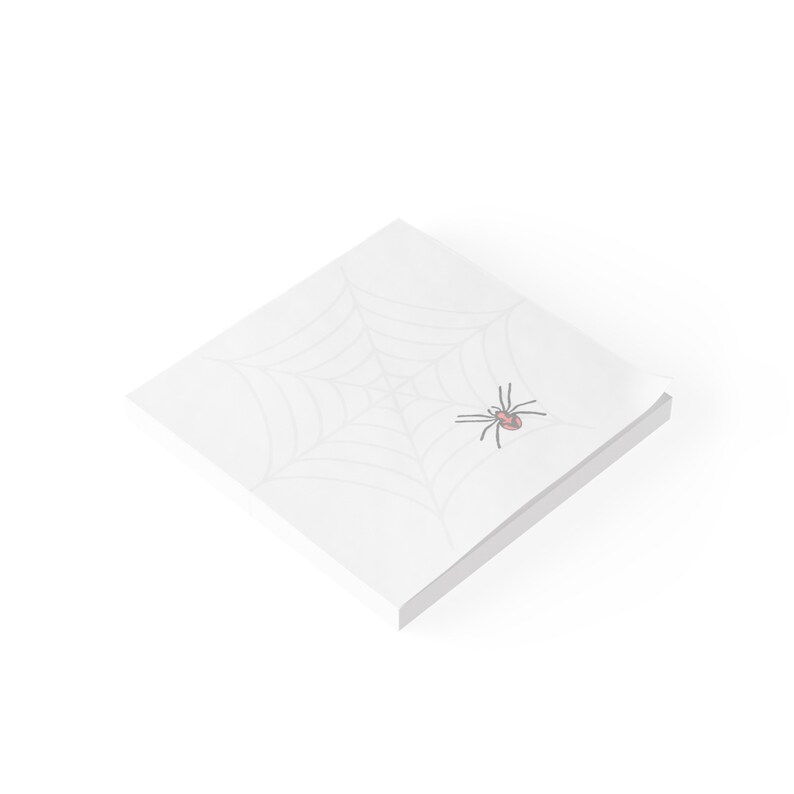 Spider Web Halloween Sticky Note, Spooky Season Notepad, Spider Web ...