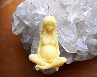 Earth Goddess Beeswax Candle | Mother Earth | Gaia | Pachamama | Birth Blessing | Pregnant Mamma | Baby Shower Gift | Goddess Gift