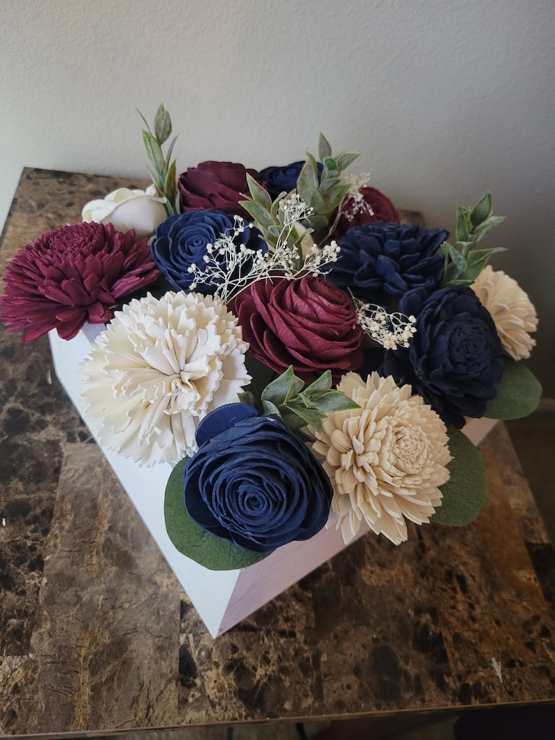 10x10in Dusty Rose and Dusty Blue Centerpieces Decorations image 4