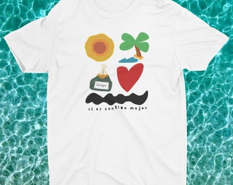 Bad Bunny Callaita Camiseta colorida 100% algodón