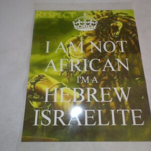 Jag är inte afrikan, jag är en hebreisk israelit